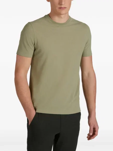 Tricou Zanone cu decolteu rotund scurt verde