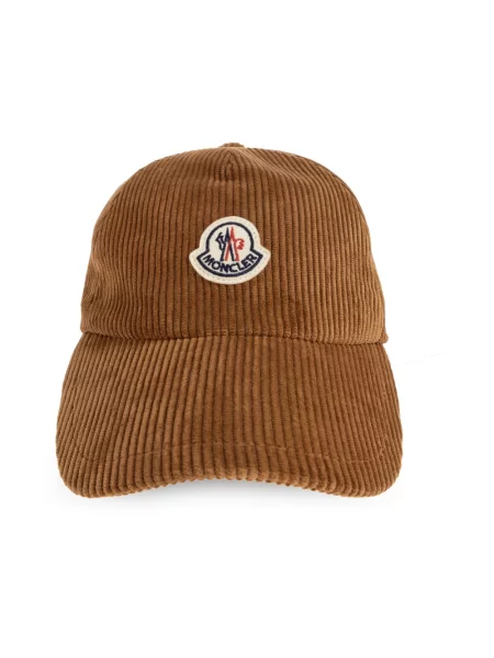 Czapka z daszkiem Moncler brązowa