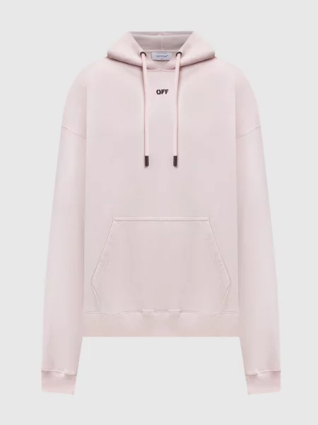 Худі з емблемою Paint Arrow Off-white рожеве
