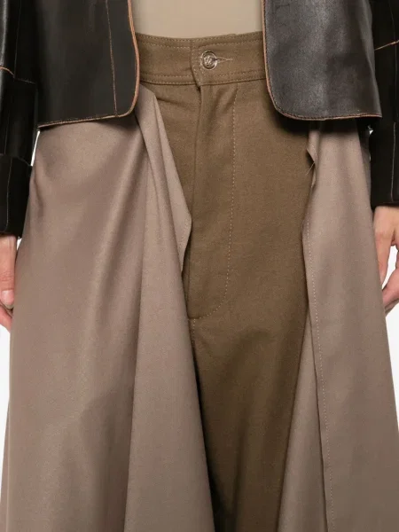 Pantaloni Marbell drapate maro