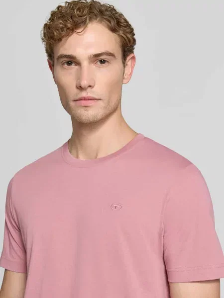 T-shirt o kroju regular fit z czystej bawełny Tom Tailor różowa