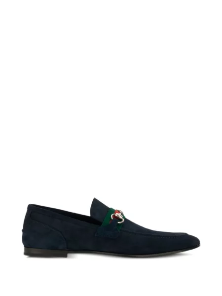Pantofi loafer Gucci cu dungi albastru
