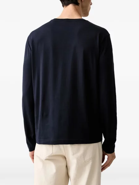 Lung tricou Gant cu autograf albastru