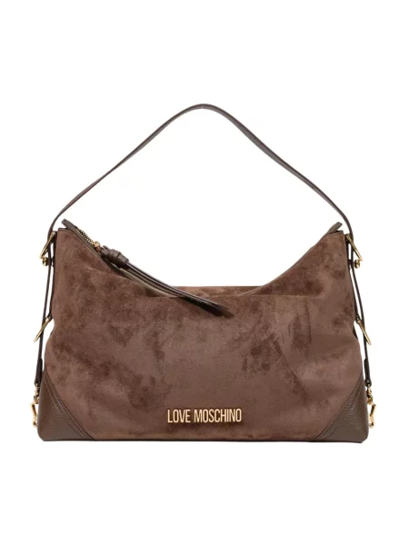 Torebka Love Moschino skórzana brązowa
