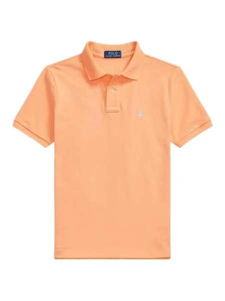 Tricou polo copii Polo Ralph Lauren portocaliu