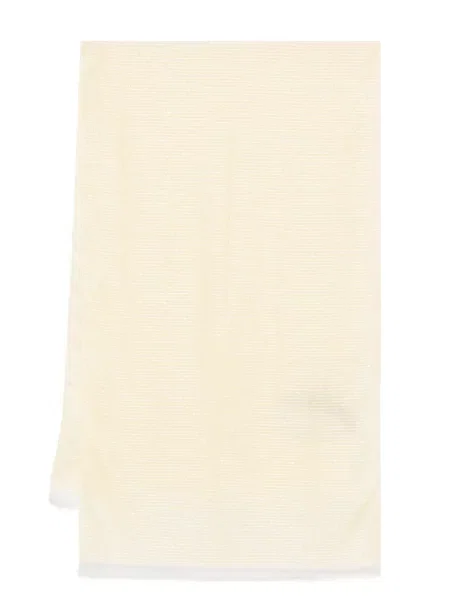 Fular Twinset din jacard galben