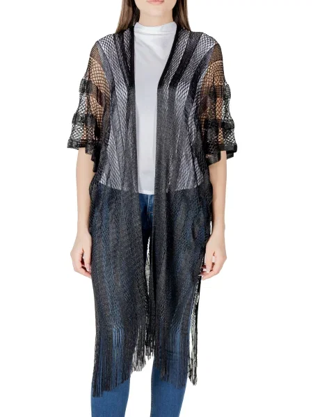 Ponczo Liu Jo z siateczką z siateczki czarne
