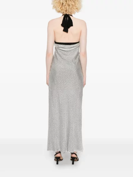 Rochie Sir cu buline de costum alb
