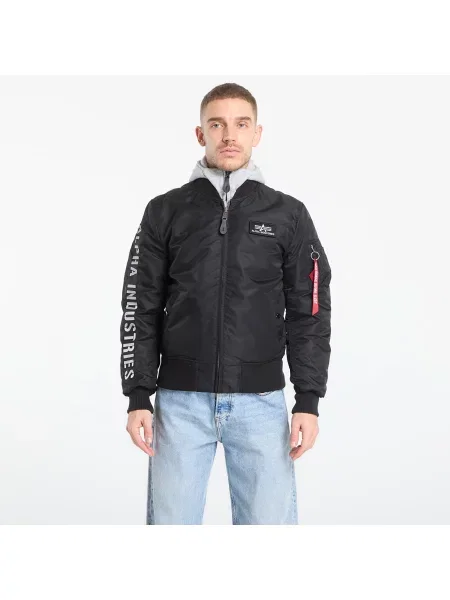 ALPHA INDUSTRIES Φθινοπωρινό και ανοιξιάτικο μπουφάν D-Tec SE γκρι / κόκκινο λευκό μαύρο