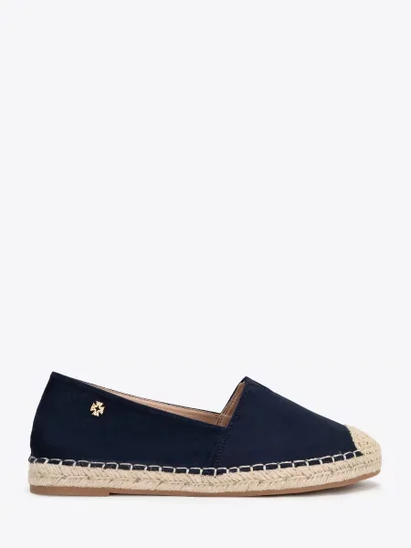 Espadryle z plecionym noskiem granatowe