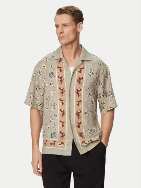 HUGO Cămașă Espino deschis Oversize verde