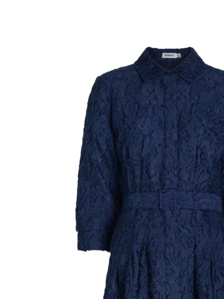 Cu centură rochie maxi Simkhai din jacard albastru