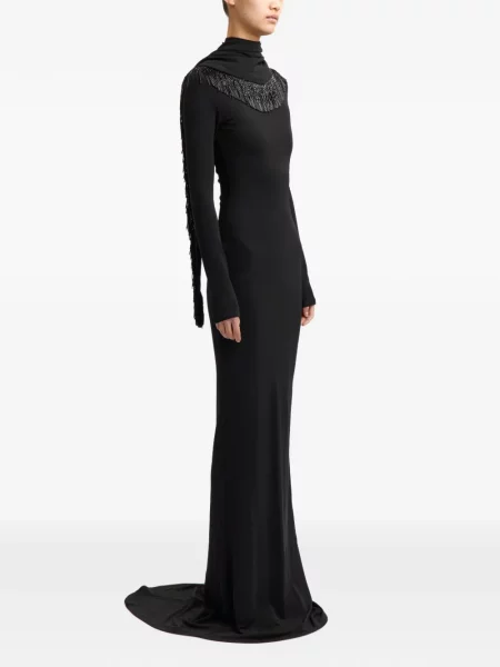 Lung rochie maxi 16arlington cu franjuri negru