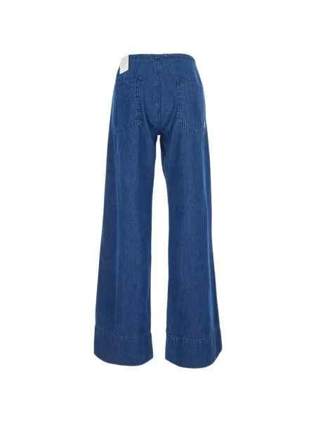Дънки с широки крачоли Icon Denim с връзки синьо
