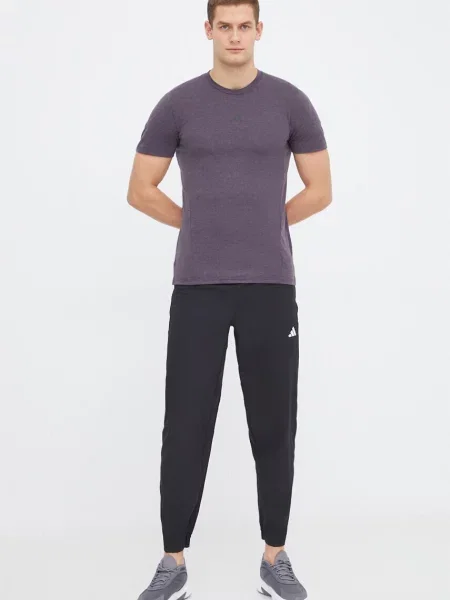 Adidas Performance t-shirt treningowy melanżowy fioletowy