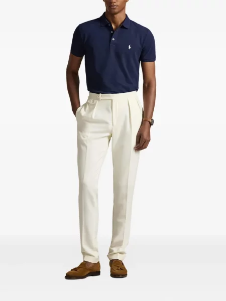 Șapcă Polo Ralph Lauren cu broderie din țesătură twill în carouri albastru