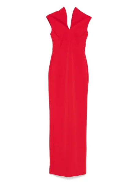 Rochie maxi Moos Studio fără mâneci de costum roșu