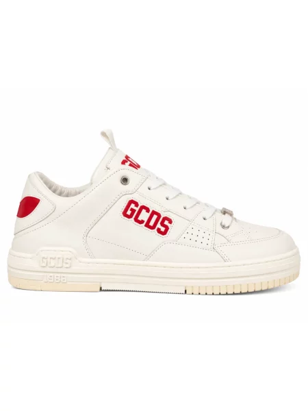 Sneakersy Gcds skórzane białe