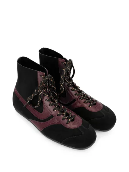 Sneakerși Dries Van Noten din piele de căprioară negru