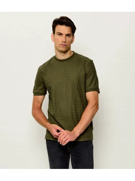 BOSS BLACK Tricou H-Thompson | mercerizat negru