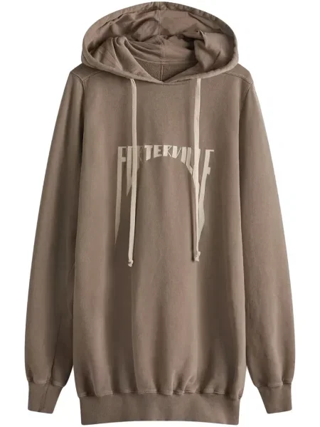 Hanorac cu glugă Rick Owens cu broderie maro