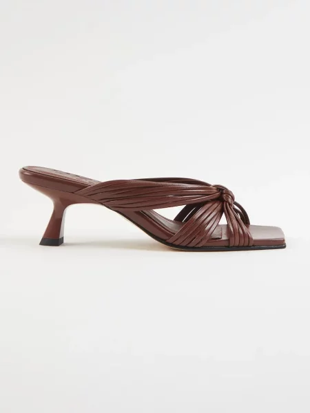 Kožené šľapky Souliers Martinez AMANDA hnedá