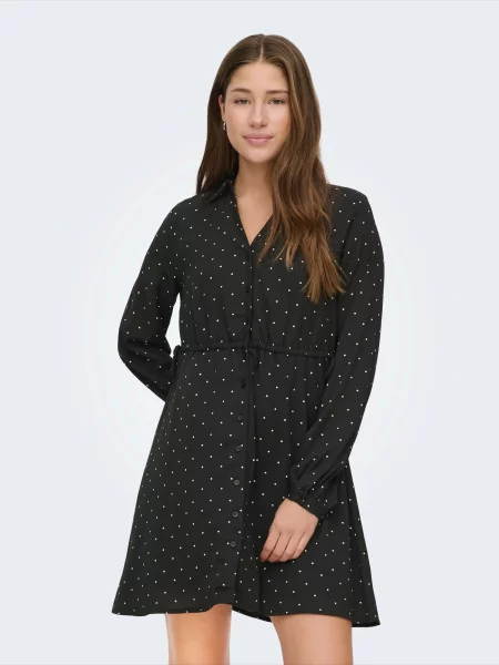 ONLY Rochie tip bluză negru alb