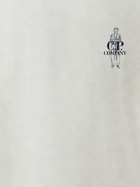 Μπλούζα C.p. Company με κοντό μανίκι από ζέρσεϋ με αυτόγραφο γκρι