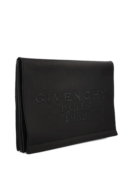 Geantă plic Givenchy cu broderie din satin negru