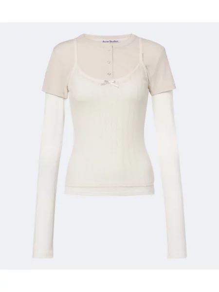Top Acne Studios din jerseu alb