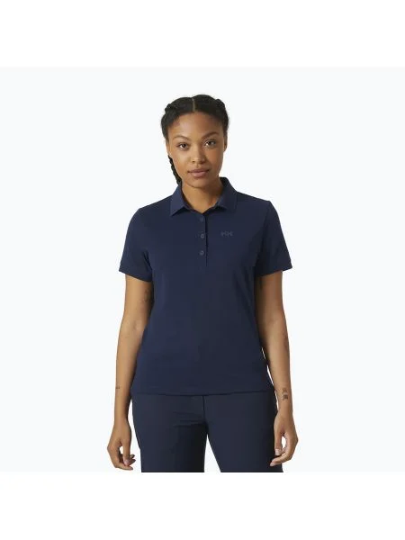 Дамска тениска Helly Hansen Siren Polo Shirt navy blue синьо