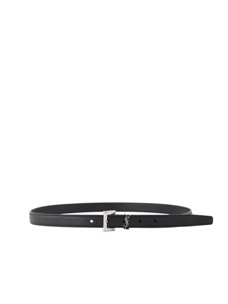 Pasek Saint Laurent skórzany czarny