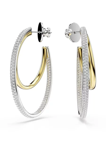Kolczyki Swarovski biznesowe szare