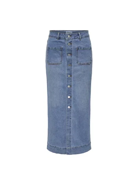 Długa spódnica jeansowa Only niebieska