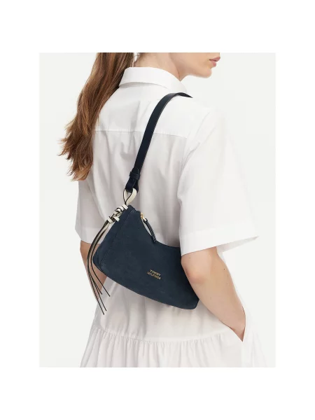Tommy Hilfiger Дамска чанта Th Statement Mini Should Bag Sue кафяв