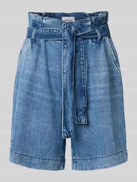 Bermudy z materiału stylizowanego na denim model ‘Jericho’ Mustang niebieskie