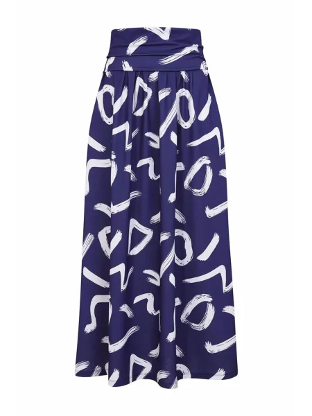 HotSquash Fustă albastru închis alb