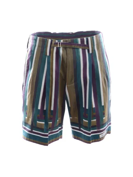 Szorty Dolce And Gabbana w paski z paskiem zielone