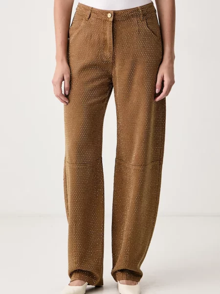 Elisabetta Franchi blugi relaxed fit pentru femei maro