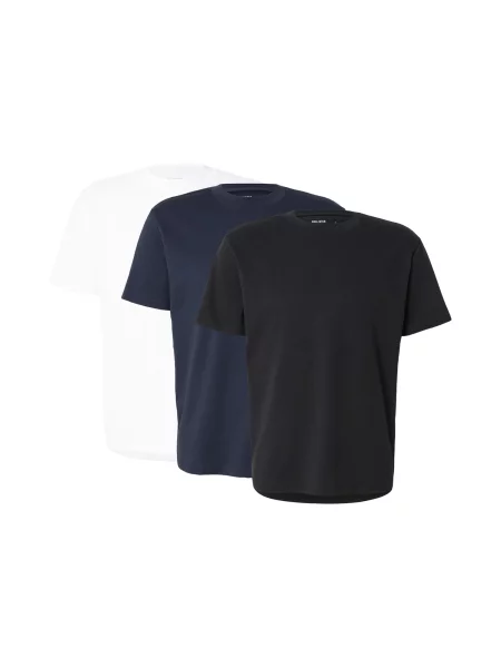HOLLISTER Tricou bleumarin / negru alb