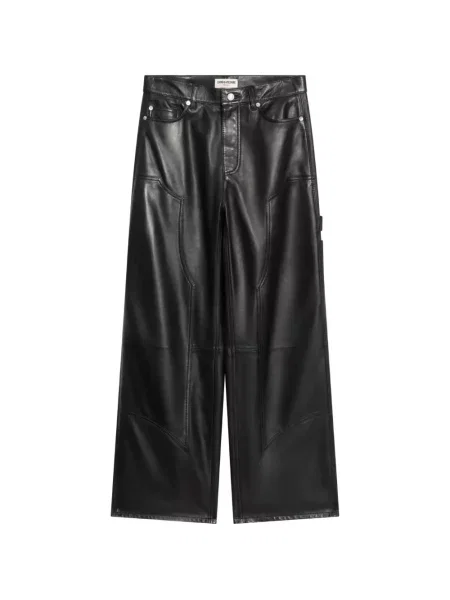 Pantaloni Zadig&voltaire din piele negru