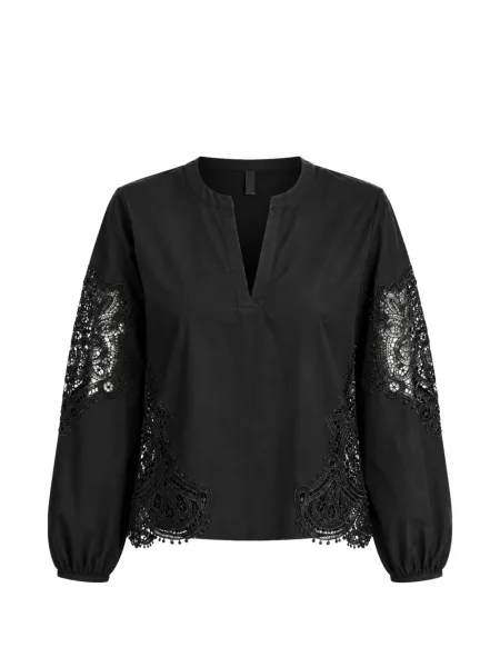 Bluză Kaos cu decolteu în V din dantelă negru