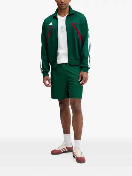 Prugaste teretana kratke hlače Adidas s printom plava