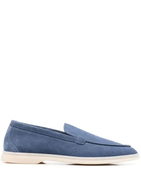 Pantofi loafer Scarosso din piele de căprioară albastru