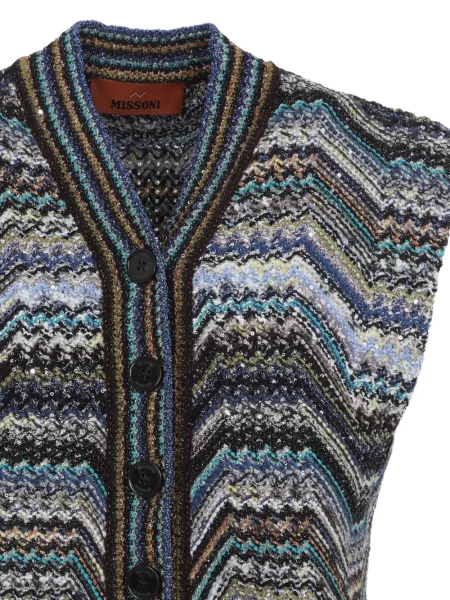 Geacă Missoni tricotate albastru