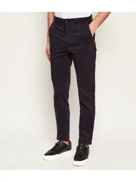 BOSS ORANGE Pantaloni chino | Tapered fit negru