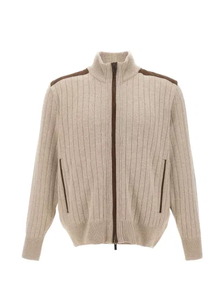 Cardigan Paul & Shark din piele de căprioară