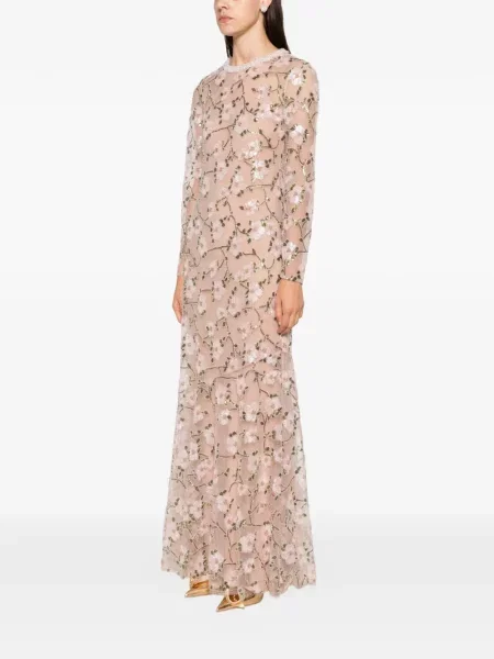 Rochie maxi Self-portrait cu paiete roz