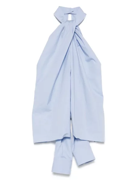 Top Stella Mccartney cu gât halter albastru