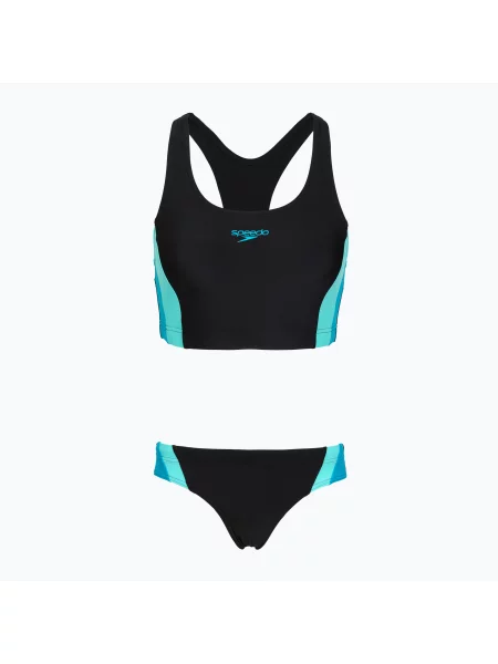 Costum de baie întreg pentru femei Speedo Colourblock Splice anthracite/mayanblue